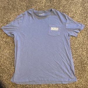 Mens Light Blue Calvin Klein Jeans Logo Tee